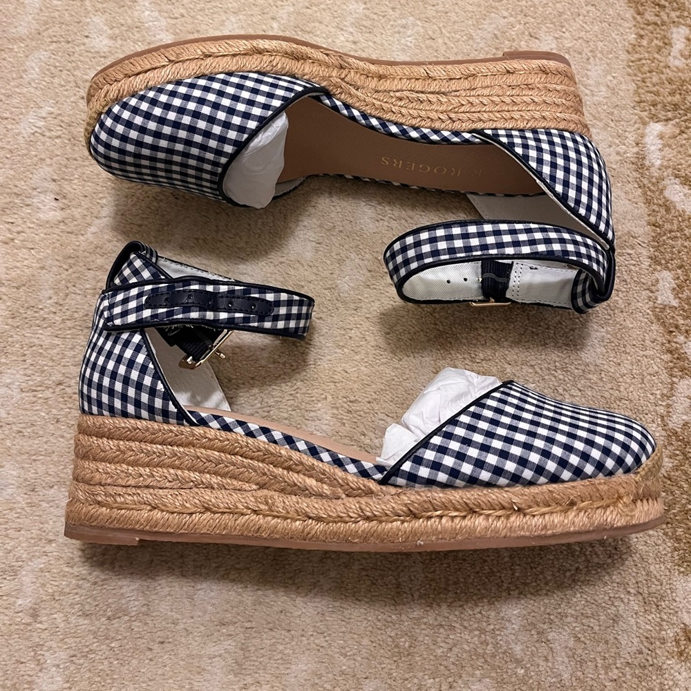 Jack Rogers Palmer Gingham Espadrille Wedge